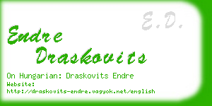 endre draskovits business card